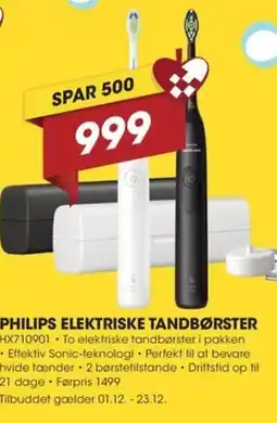 Punkt1 Philips elektriske tandbørster tilbud