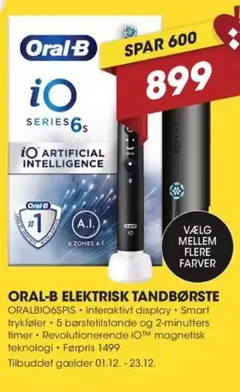 Punkt1 Oral-b elektrisk tandbørste tilbud