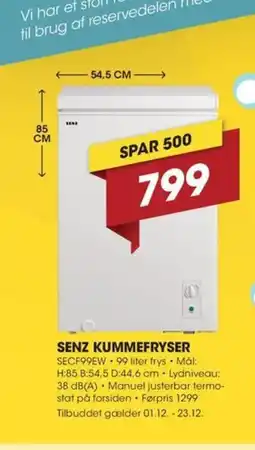 Punkt1 Senz kummefryser tilbud