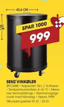 Punkt1 Senz vinkøler tilbud