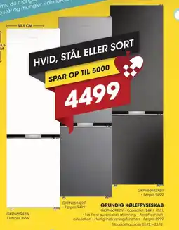 Punkt1 Grundig kølefryseskab tilbud