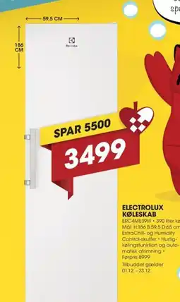 Punkt1 Electrolux køleskab tilbud