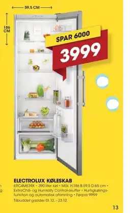 Punkt1 Electrolux køleskab tilbud