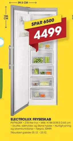 Punkt1 Electrolux fryseskab tilbud