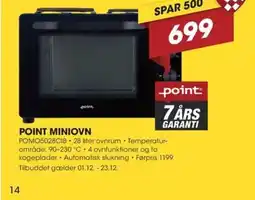 Punkt1 POINT MINIOVN tilbud