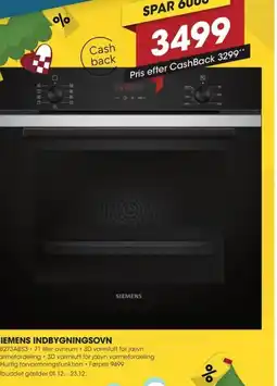 Punkt1 Siemens indbygningsovn tilbud