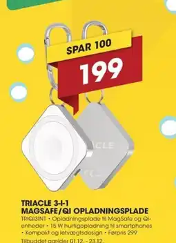 Punkt1 Triacle 3-1-1 magsafe/qi opladningsplade tilbud