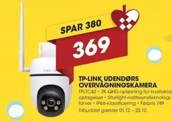Punkt1 Tp-link udendørs overvågningskamera tilbud