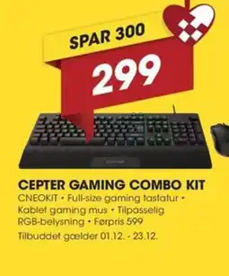 Punkt1 Cepter gaming combo kit tilbud