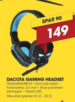 Punkt1 Dacota gaming headset tilbud