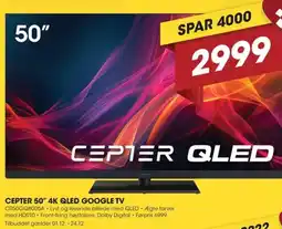 Punkt1 Cepter 50" 4k qled google tv tilbud