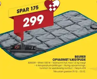 Punkt1 Beurer opvarmet vægtpude tilbud