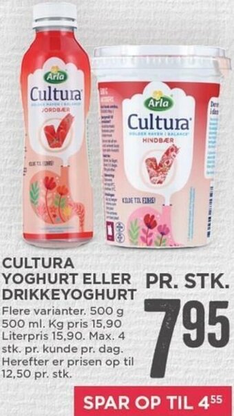 MENY Cultura Yoghurt Eller Drikkeyoghurt tilbud