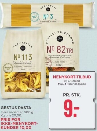 MENY Gestus Pasta tilbud