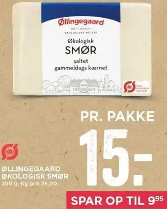 MENY Øllingegaard Økologisk Smør 200g tilbud