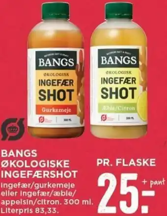 MENY Bangs Økologiske Ingefærshot tilbud