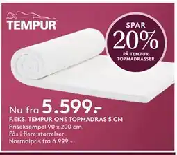 SENG TEMPUR ONE TOPMADRAS 5 CM tilbud
