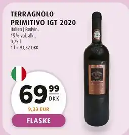 Scandinavian Park TERRAGNOLO PRIMITIVO IGT 2020 tilbud