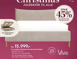 SENG VIVA NORDIC SENGERAMME MED OPBEVARING tilbud