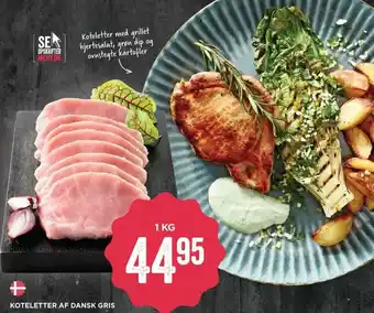 MENY Koteletter Af Dansk Gris 1kg tilbud