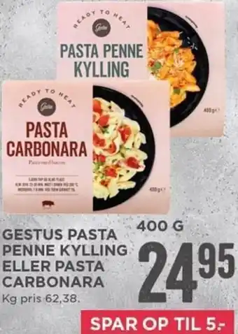 MENY Gestus Pasta Penne Kylling Eller Pasta Carbonara 400g tilbud
