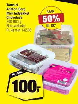 Calle Toms el. Anthon Berg Mini Indpakket Chokolade tilbud