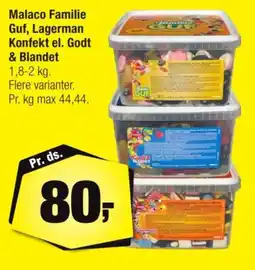 Calle Malaco Familie Guf, Lagerman Konfekt el. Godt & Blandet tilbud