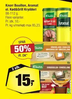 Calle Knorr Bouillon, Aromat el. Kød&Grill Krydderi tilbud