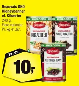 Calle Beauvais ØKO Kidneybønner el. Kikærter tilbud