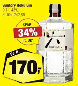 Calle Suntory Roku Gin tilbud