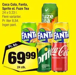 Calle Coca Cola, Fanta, Sprite el. Fuze Tea tilbud