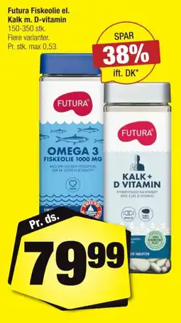 Calle Futura Fiskeolie el. Kalk m. D-vitamin tilbud