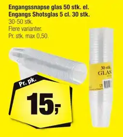 Calle Engangssnapse glas 50 stk. el. Engangs Shotsglas 5 cl. 30 stk. tilbud