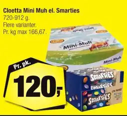 Calle Cloetta Mini Muh el. Smarties tilbud