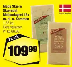 Calle Mads Skjern Skæreost Mellemlagret 45+ m. el. u. Kommen tilbud