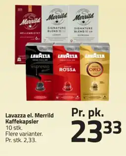 Fleggaard Lavazza el. Merrild Kaffekapsler tilbud