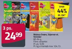 Fleggaard Malaco Snøre, Stjerner el. Strimler tilbud