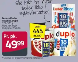 Fleggaard Ferrero Kinder Riegel el. Duplo tilbud