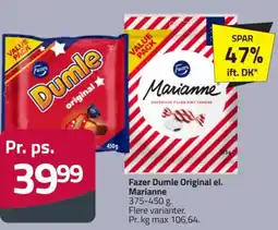 Fleggaard Fazer Dumle Original el. Marianne tilbud