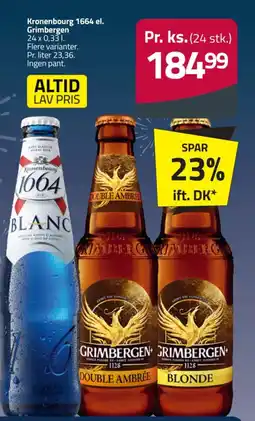 Fleggaard Kronenbourg 1664 el. Grimbergen tilbud