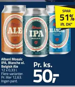 Fleggaard Albani Mosaic IPA, Blanche el. Belgisk Ale tilbud