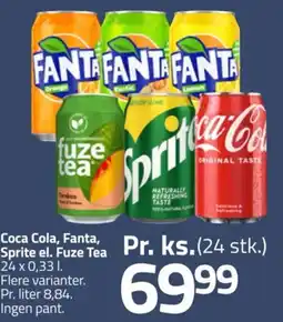 Fleggaard Coca Cola, Fanta, Sprite el. Fuze Tea tilbud