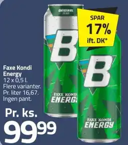Fleggaard Faxe Kondi Energy tilbud