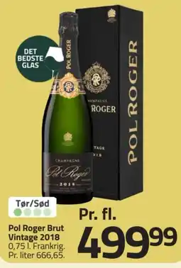 Fleggaard Pol Roger Brut Vintage 2018 tilbud