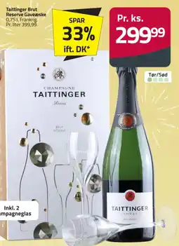 Fleggaard Taittinger Brut Reserve Gaveæske tilbud