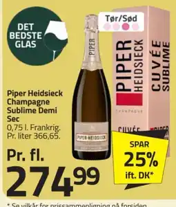 Fleggaard Piper Heidsieck Champagne Sublime Demi Sec tilbud