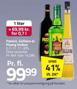 Fleggaard Passoã, Galliano el. Pisang Ambon tilbud