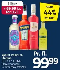 Fleggaard Aperol, Pallini el. Starlino tilbud