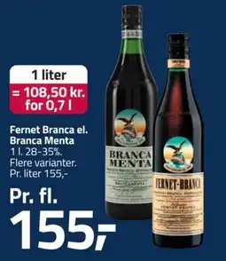Fleggaard Fernet Branca el. Branca Menta tilbud
