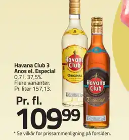 Fleggaard Havana Club 3 Anos el. Especial tilbud